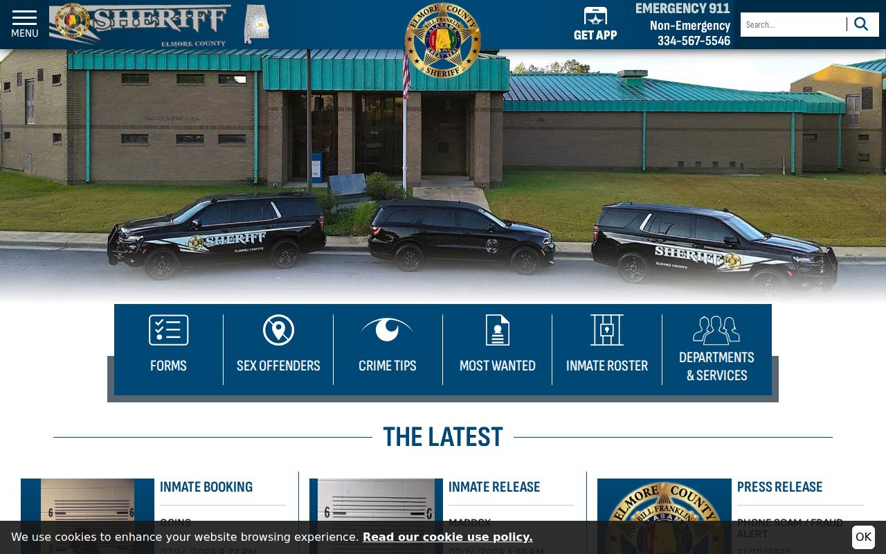 Elmore County criminal history sheriff records and roster links
