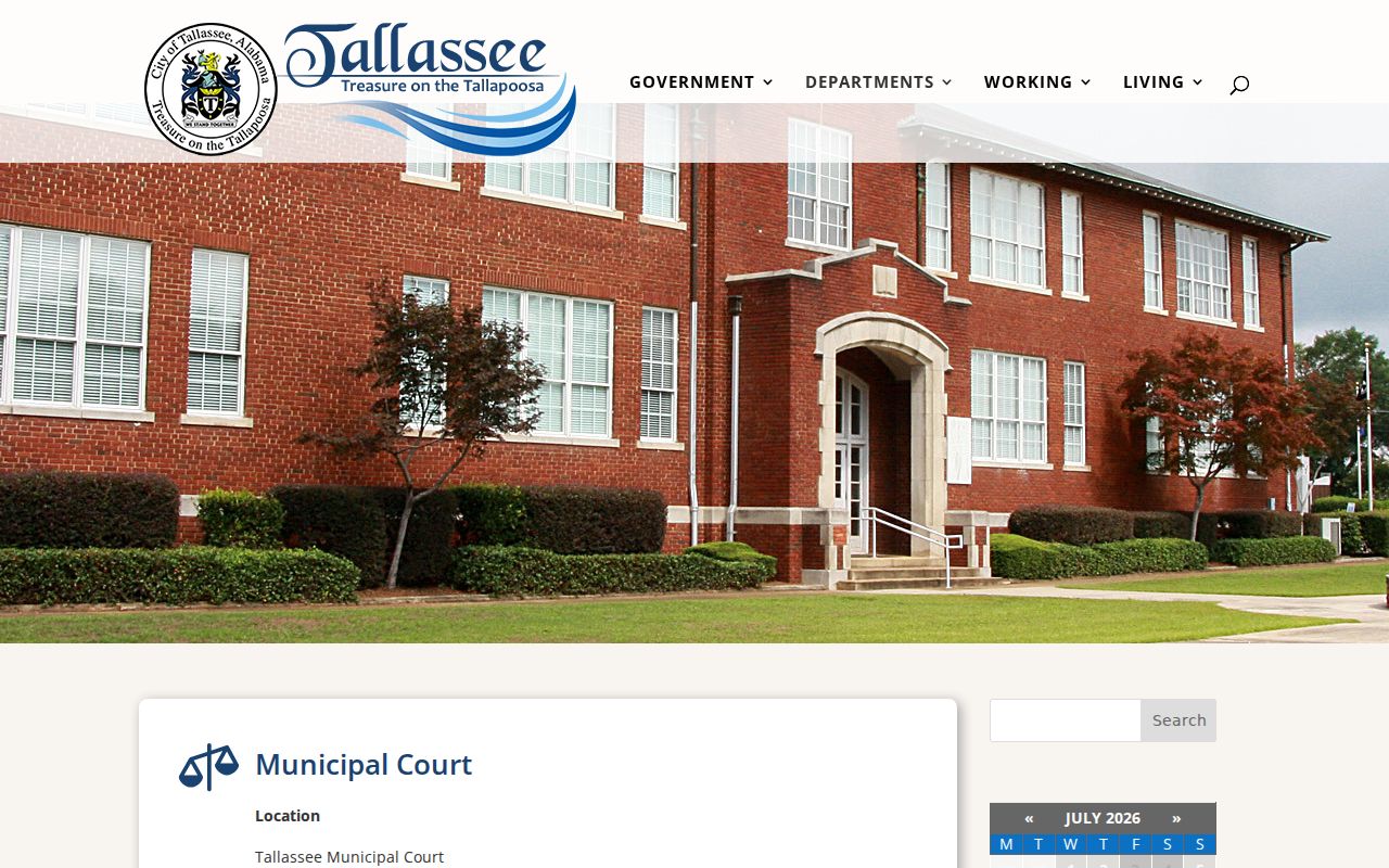 Tallassee municipal court criminal record lookup