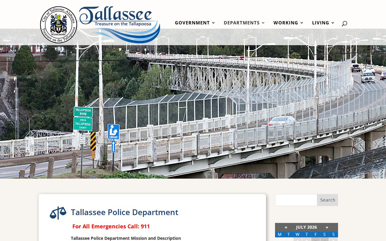 Tallassee police department criminal history records